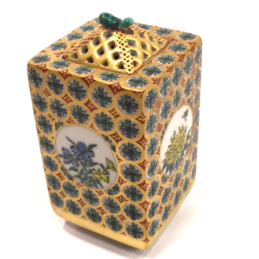 九谷焼 坂本克麿作 金彩 色絵 花尽し 香炉 共箱付き :: Yahoo 九谷焼 坂本克麿作 金彩 色絵 花尽し 香炉 共箱付き :: Yahoo