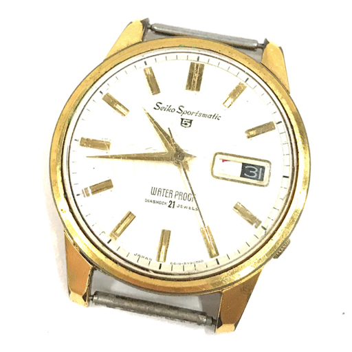 セイコー スポーツマチック 5 デイデイト 自動巻 オートマチック 腕時計 フェイスのみ ホワイト文字盤 SEIKOの画像1