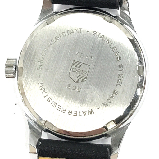 オリス スモセコ スモールセコンド 7249 手巻き 機械式 腕時計 メンズ ブラック文字盤 ジャンク品 ORIS_画像2