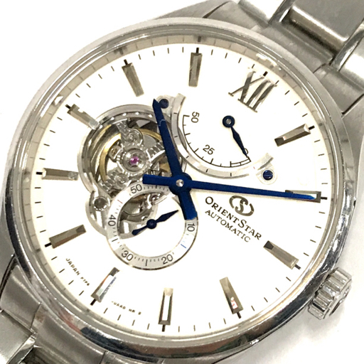  Orient Star самозаводящиеся часы автоматический наручные часы работа товар F7F6-UAA0 обратная сторона каркас мужской белый циферблат принадлежности есть 