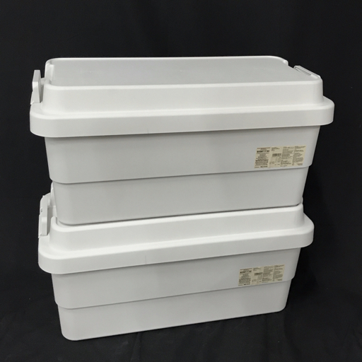  less seal supplies strong storage box extra-large size 78cm×39cm×37cm white 2 point set 