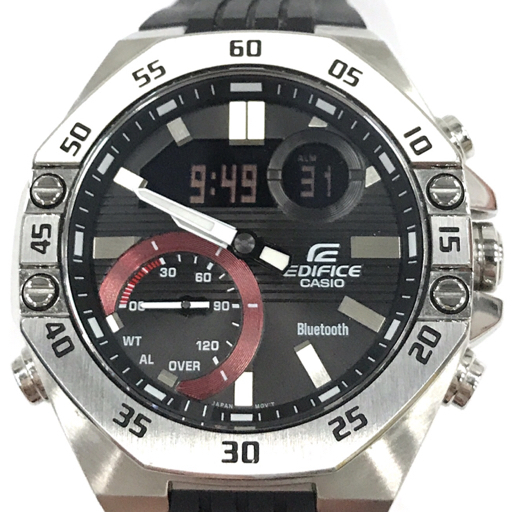 カシオ エディフィス スマートフォンリンク クォーツ アナデジ 腕時計 ECB-10 メンズ 稼働品 付属品あり QR052-166_画像2
