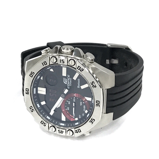 カシオ エディフィス スマートフォンリンク クォーツ アナデジ 腕時計 ECB-10 メンズ 稼働品 付属品あり QR052-166_画像5