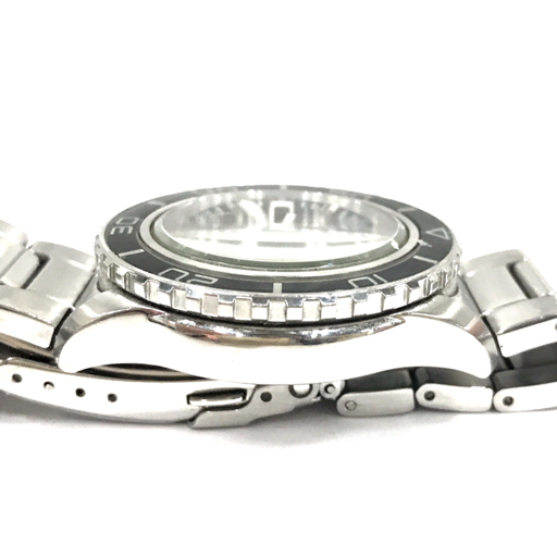 セイコー 5 スポーツ デイデイト 自動巻 オートマチック 腕時計 7S36-04N0 ブラック文字盤 純正ブレス QR052-172_画像5