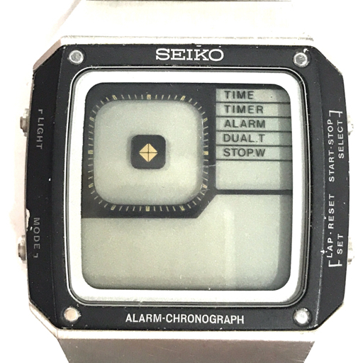 セイコー アラームクロノグラフ デジタル クォーツ 腕時計 G 757-4010 未稼働品 社外ブレス QR052-115の画像7