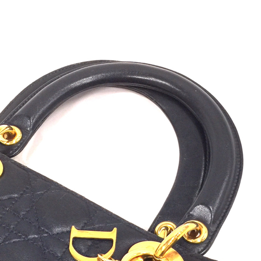  Dior ручная сумочка MA0957 kana -ju Large плечо шнур отсутствует женский темно-синий ChristianDior QR044-369