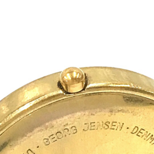ジョージジェンセン クォーツ 腕時計 351 メンズ ラウンドフェイス 稼働品 社外ベルト ファッション小物の画像5