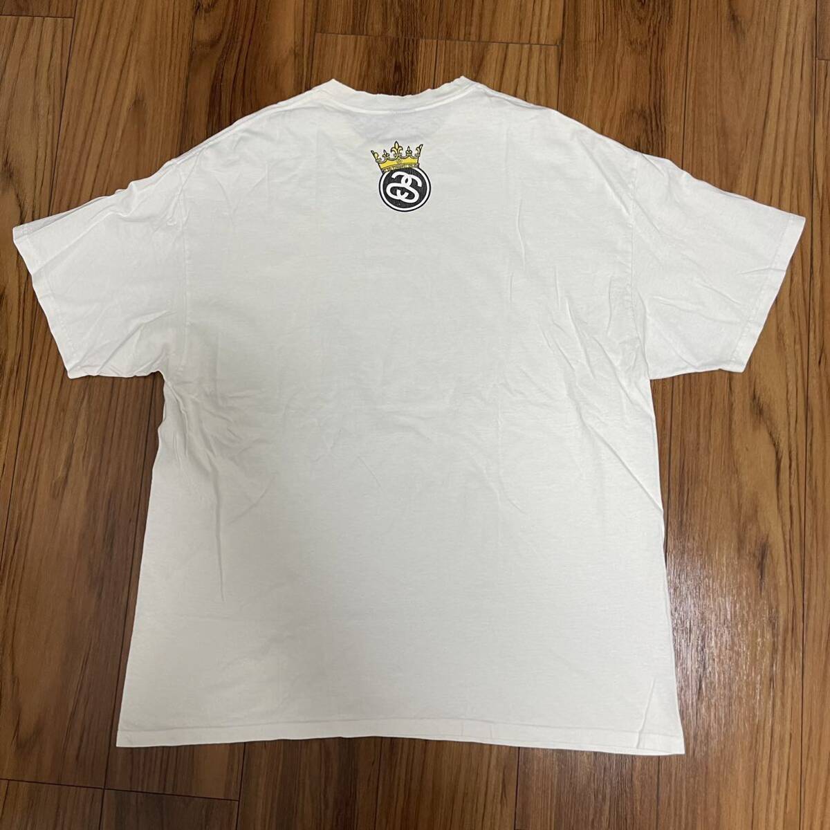 00s STUSSY Tシャツ XL 白 クラウン ステューシー オールドステューシー 古着 oldstussy_画像4