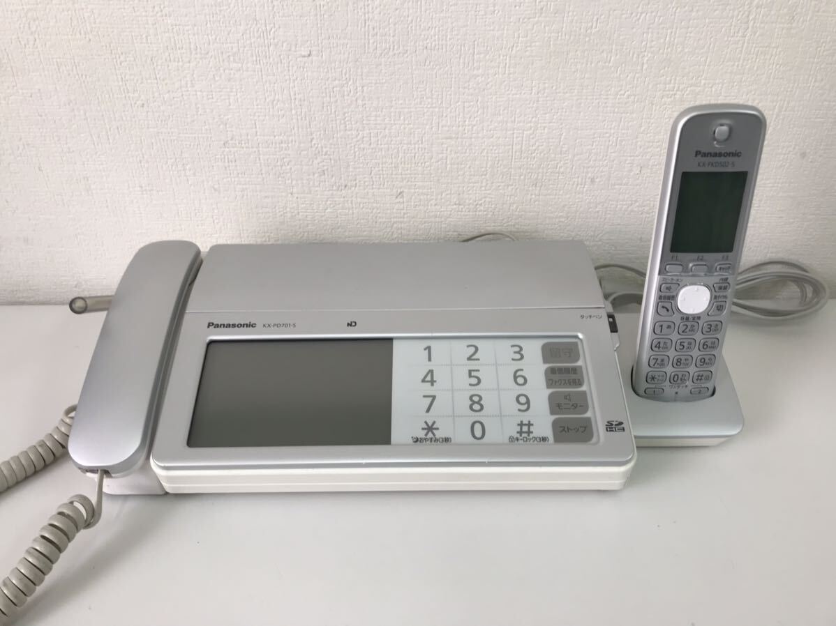 Panasonic パナソニック パーソナルファックス 電話機 子機1台 KX-PD701DL KX-FKD502-S 動作品_画像1