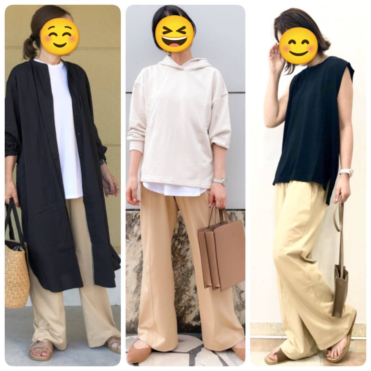 UNIQLO ユニクロ マメクロゴウチ エアリズムコットンタックパンツ Ｓ ベージュ マメクロ 商品番号440428 人気商品