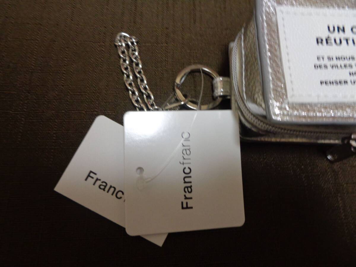■Francfranc フランフラン バッグチャームエコバッグ タイポシルバー■の画像6