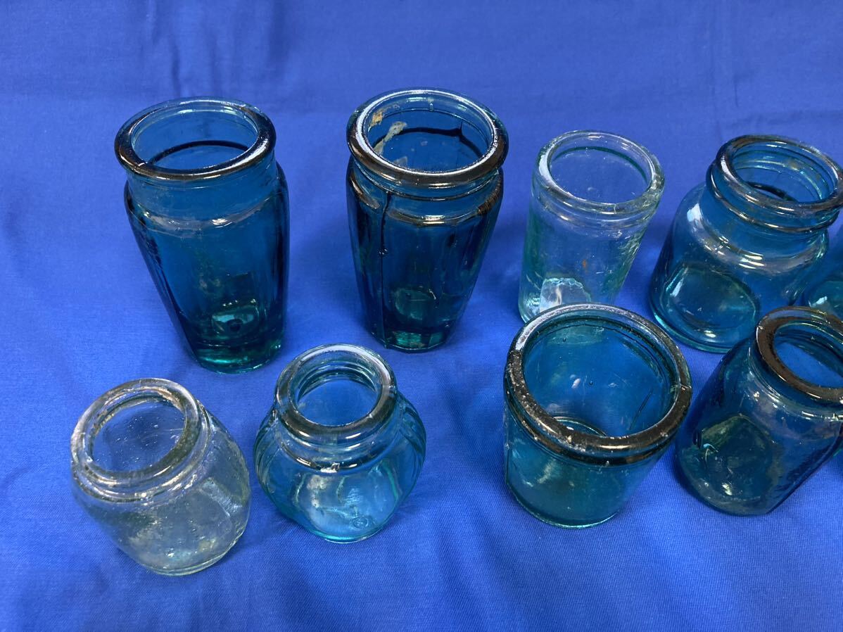 ガラス瓶 まとめて 昭和レトロ 空瓶 気泡 アンティーク ガラスインテリア ビンテージ コレクションの画像2