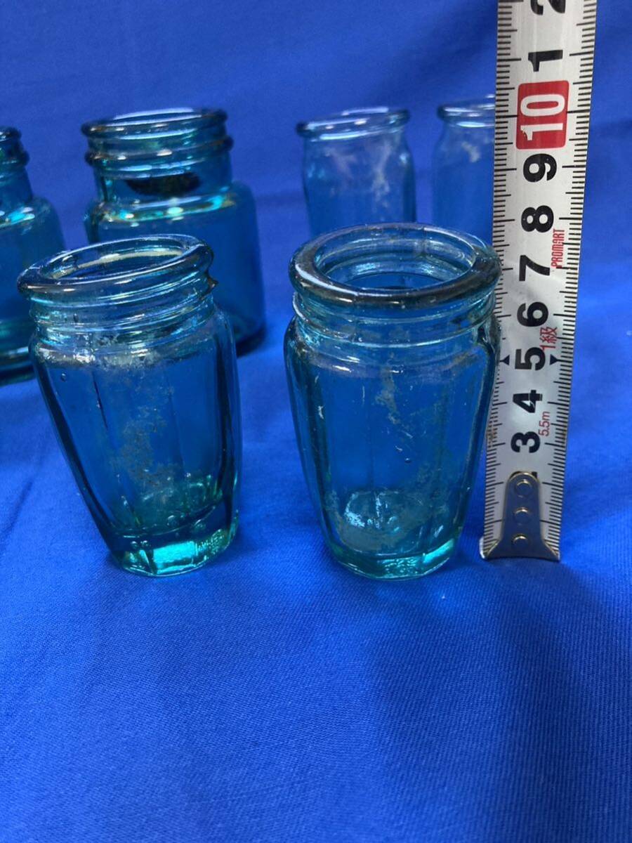 ガラス瓶 まとめて 昭和レトロ 空瓶 気泡 アンティーク ガラスインテリア ビンテージ コレクションの画像7