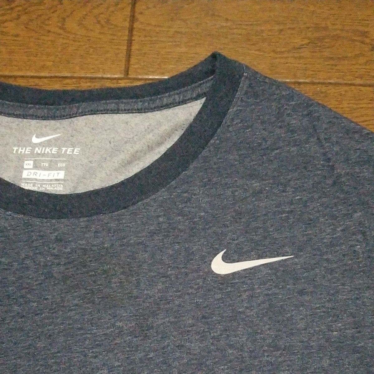 白湯様専用 NIKE2点 N-2405とワンポイントロゴTシャツ　DRI-FIT 杢紺系　XXL　N2403