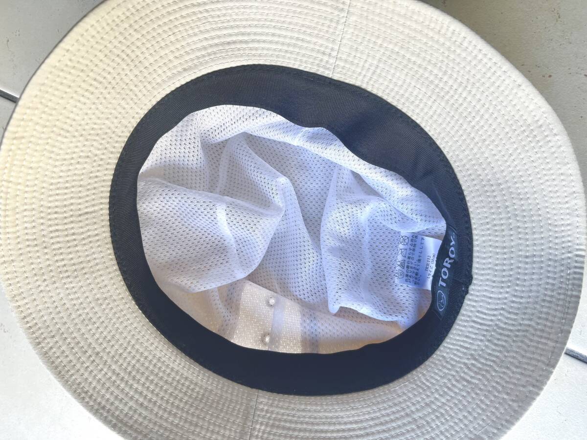 紳士帽子・ハット・Lサイズ・新品未使用・TROY・ベージュ・涼感素材・防菌防臭加工・サイズ調節機能・メンズファッション小物の画像3
