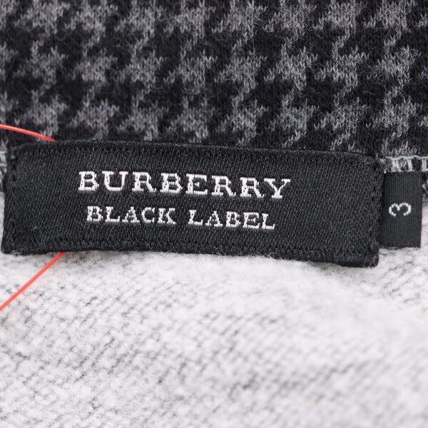 BURBERRY BLACK LABEL/バーバリーブラックレーベル メンズ スウェット トップス 裏起毛 ハーフボタン 3 グレー [NEW]★61BE66_画像7