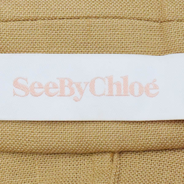 [ прекрасный товар ]SEE BY CHLOE/ See by Chloe длинный тренчкот большой цвет linen.34 XS-S Camel бежевый [NEW]*41LI97