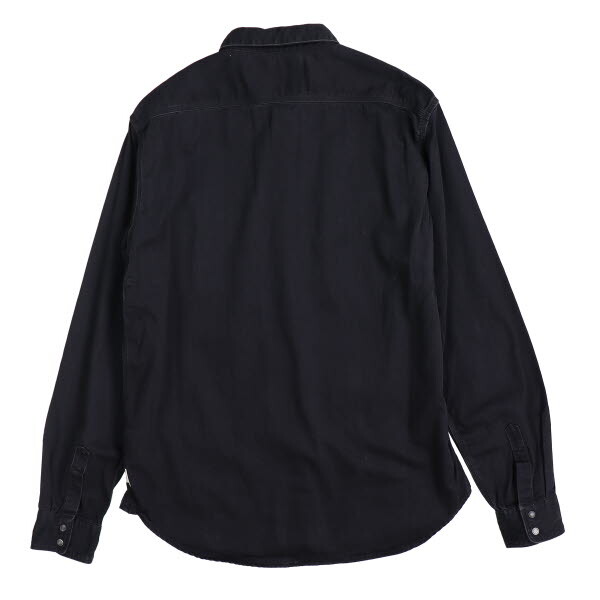 【美品】REPLAY/リプレイ メンズ 長袖 シャツ トップス ALL BLACKS オールブラックス コラボ デニム ロゴ XL 黒[NEW]★61CI45_画像7