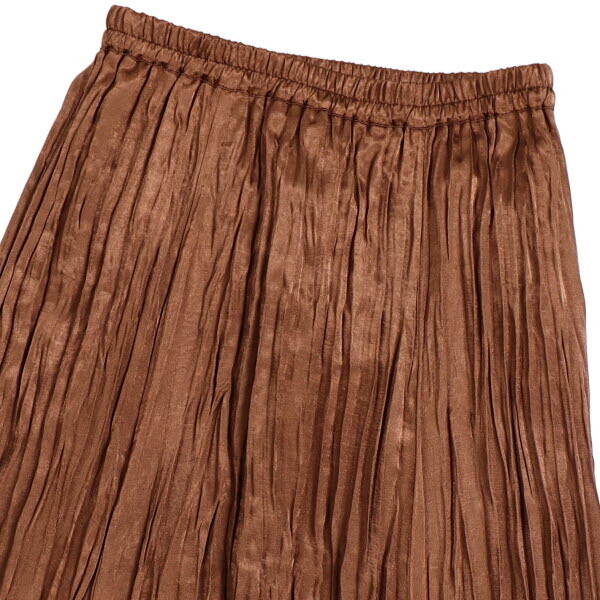[ прекрасный товар ]B:MING by BEAMS/ Be mingbai Beams шайба юбка в складку глянец M bronze оттенок коричневого [NEW]*61CK46