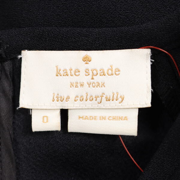 kate spade/ケイトスペード レディース 半袖 Tシャツ トップス 花柄ケミカルレース装飾 クルーネック 0 黒 白 [NEW]★61DK35_画像7