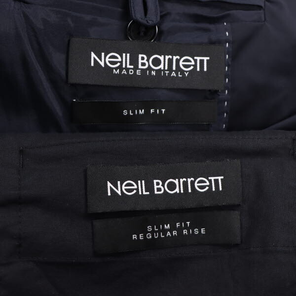 【美品】Neil Barrett/ニールバレット メンズ スーツ テーラードジャケット×テーパードパンツ SLIM FIT 52 紺 [NEW]★61DL05の画像8