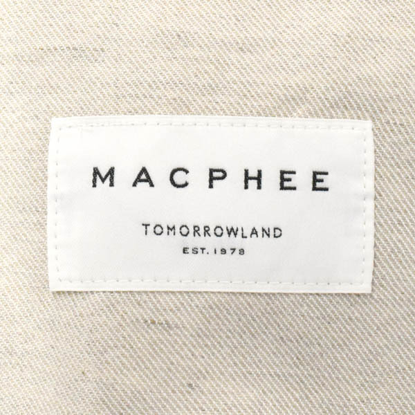 [ прекрасный товар ]MACPHEE/ McAfee Tomorrowland no color жакет Denim комбинезон 36 свет оттенок бежевого [NEW]*61DH01