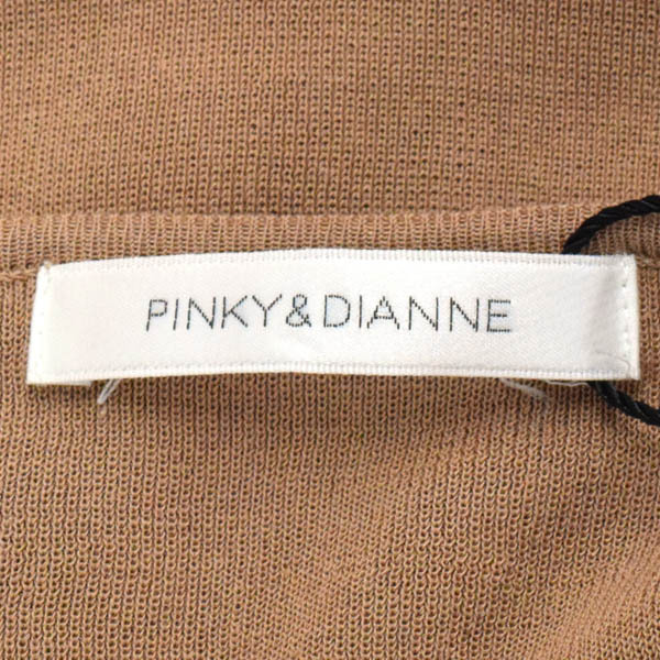 [ прекрасный товар * обычная цена 2.3 десять тысяч ]PINKY&DIANNE/ Pinky & Diane передний разрез длинный вязаный One-piece 38 Camel [NEW]*61DC10
