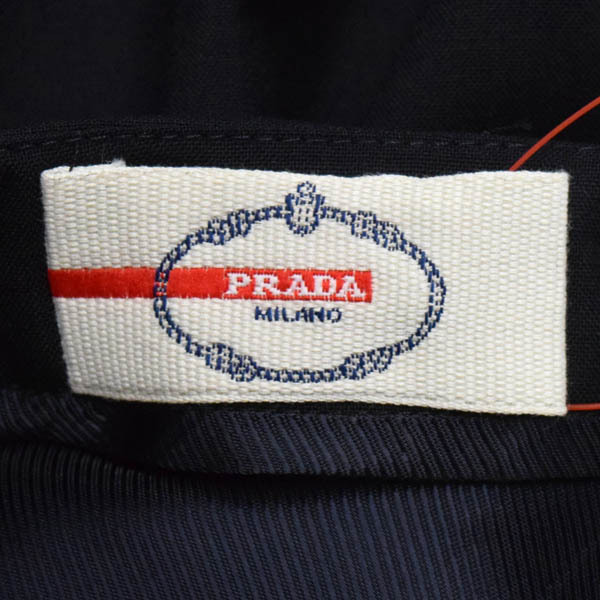 PRADA/プラダ レディース ひざ丈 ジャンパースカート ワンピース 薄手 バージンウール サマーウール 40 M 紺 [NEW]★61DC14_画像7