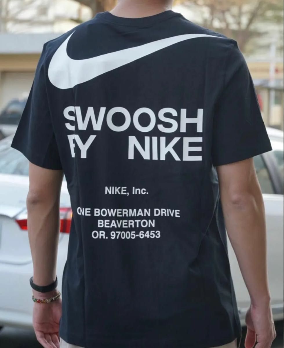 ☆新品タグ付☆ ナイキ　ビッグスウッシュ  SWOOSH Tシャツ Lサイズ ブラック