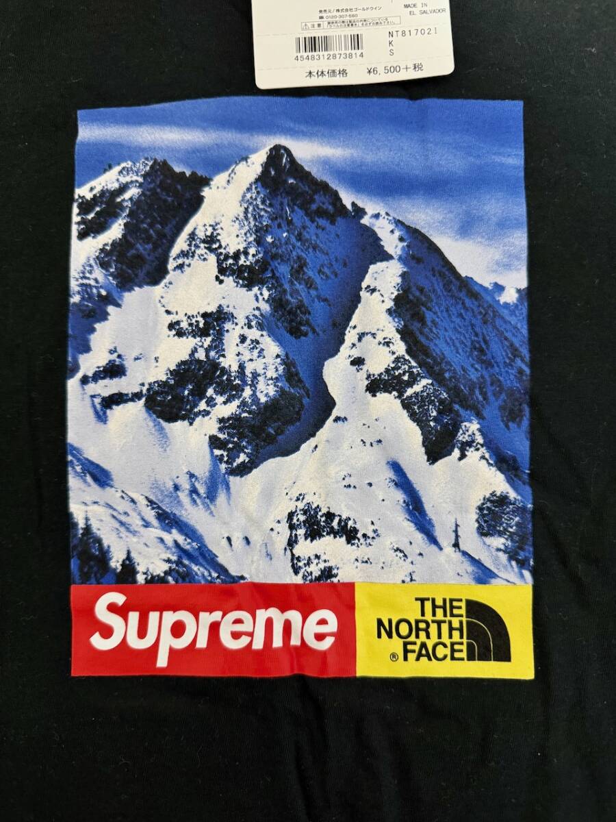 【未使用・開封済み】Supreme × The North Face シュプリーム × ザ・ノースフェイス Mountain Tee Tシャツ ブラック Sサイズ_画像3