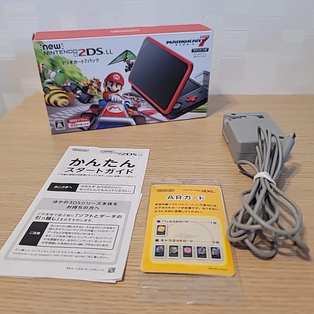 2209 Nintendo ニンテンドー Newニンテンドー 2DS LL マリオカート7パック 本体 動作確認済み ACアダプター付きの画像9