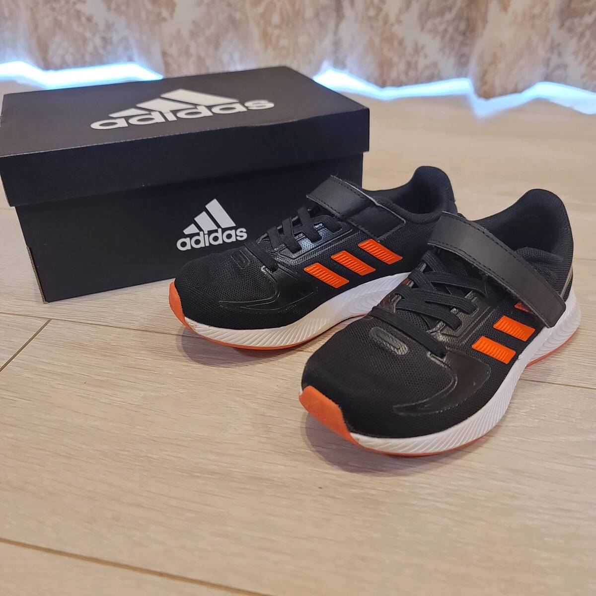 2208 adidas アディダス キッズ スニーカー ジュニア シューズ 17cm 子供靴 adidas CORE FAITO EL 男の子 女の子_画像1