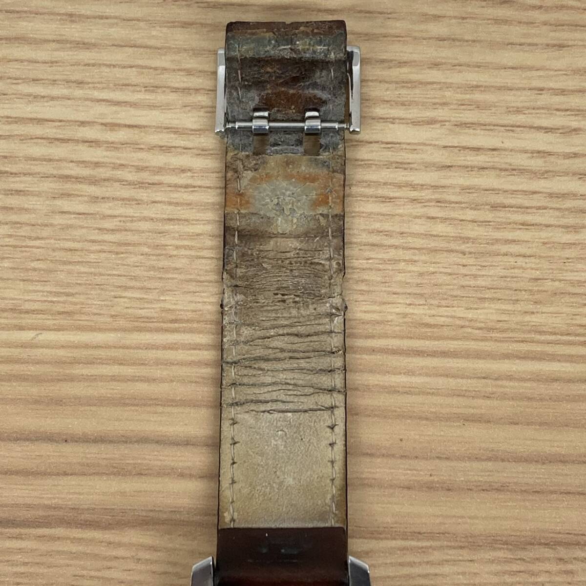 HAMILTON ハミルトン カーキ フィールド デイト クリーム文字盤 シースルーバック SS 革ベルト AT腕時計 H705450 の画像6