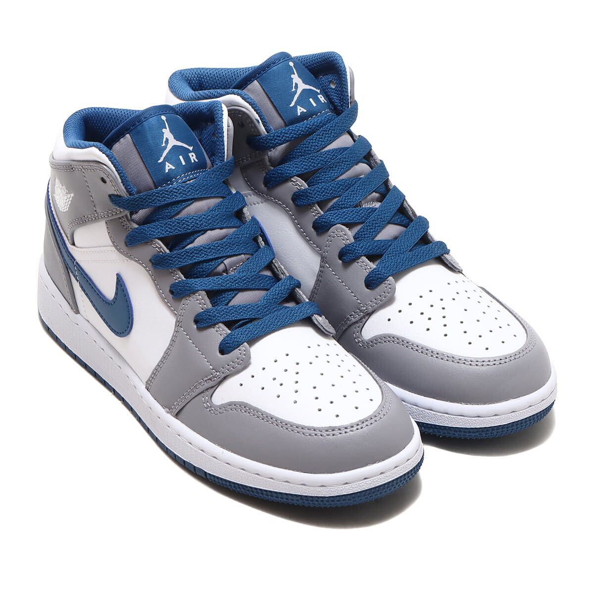 Nike GS Air Jordan 1 Mid True Blue ナイキ GS エアジョーダン1 ミッド トゥルーブルーキッズ（DQ8423-014）白24cm箱あり_画像10