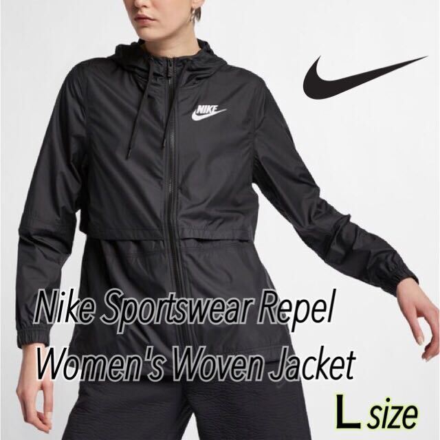 Nike Sportswear Repel Women's Woven Jacketナイキ ウィメンズ ウーブン ジャケット（AJ2983-010）黒Ｌ_画像1