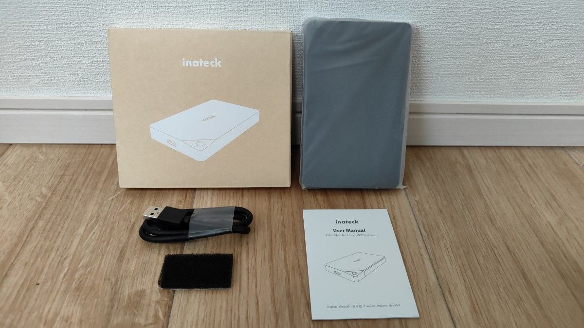 【新品未使用】inateck製 2.5インチ ハードディスク SSDケース 