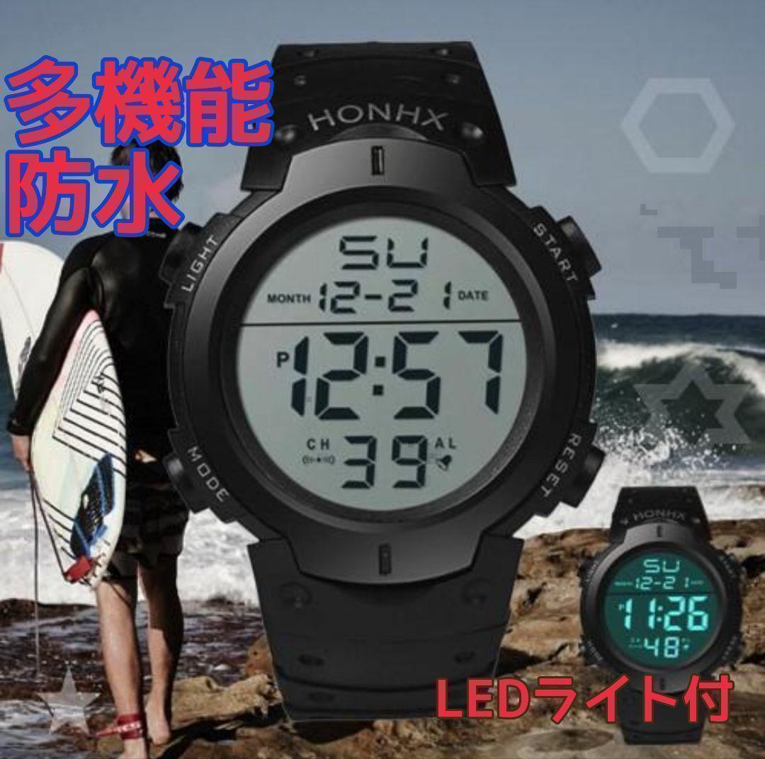 HONHX 腕時計 デジタル3気圧防水 腕時計 ダイバーズウォッチの画像1
