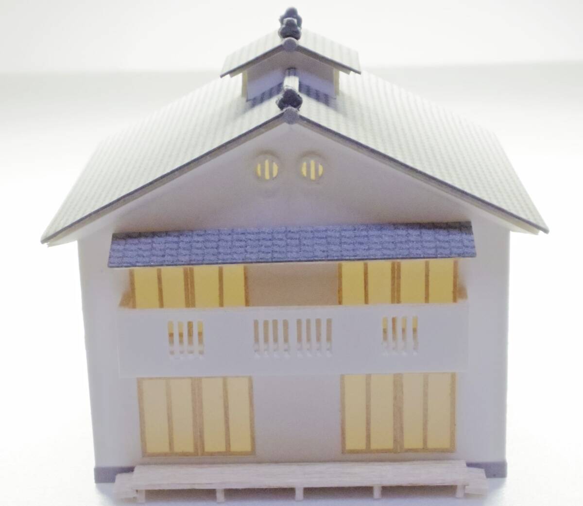 蔵ふう ミニチュア コレクション 住宅 建築模型 NO.17 縮尺 1/100 サイズ 105×105× H 115ミリ 手作り 完成品 バルサ材 スチレン材 開運_画像7