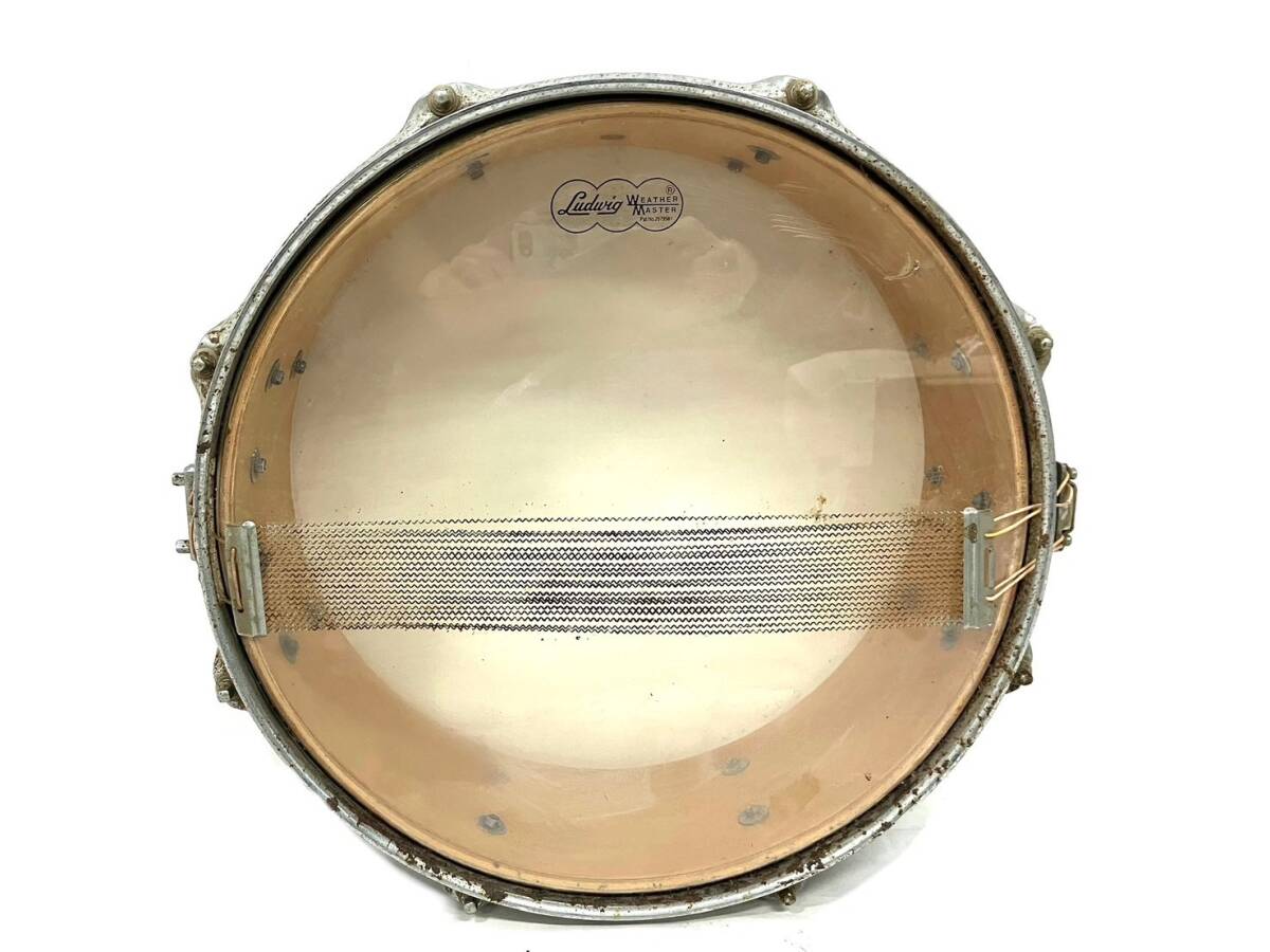 ■【ジャンク品】Ludwig/ラディック WEATHER MASTER/ウェザーマスター MEDIUM/ミディアム スネアドラム 2979981 打楽器 (48160A1)の画像4