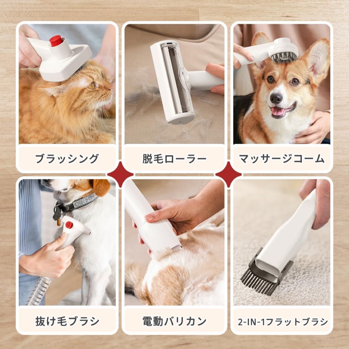 犬 猫 ペット用 グルーミングセット バリカン 掃除機 吸引機 大容量 2.2L