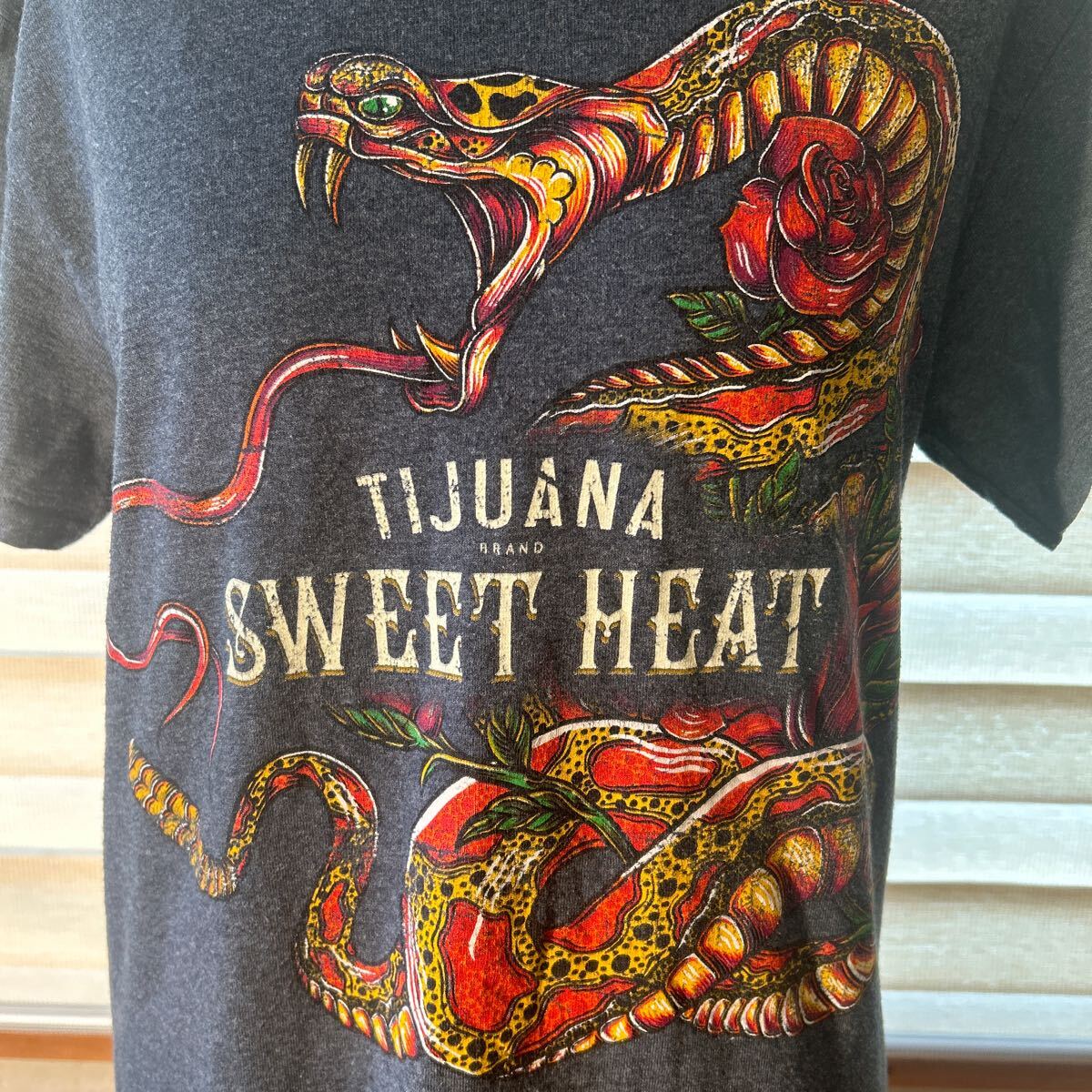 古着 スネークTシャツ　TIJUANA SWEET HEAT ノベルティ　メキシコ　テキーラ　ティファナ　企業物_画像2