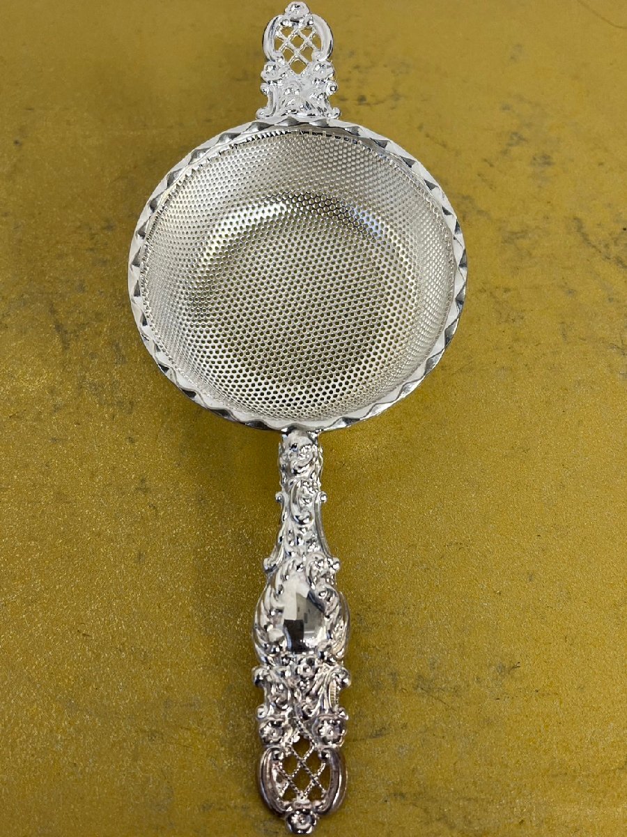 s 希少 アンティーク CHURCHILL MINT/チャーチルミント ティーストレーナ― 茶こし 英国製 銀製品 銀メッキの画像5
