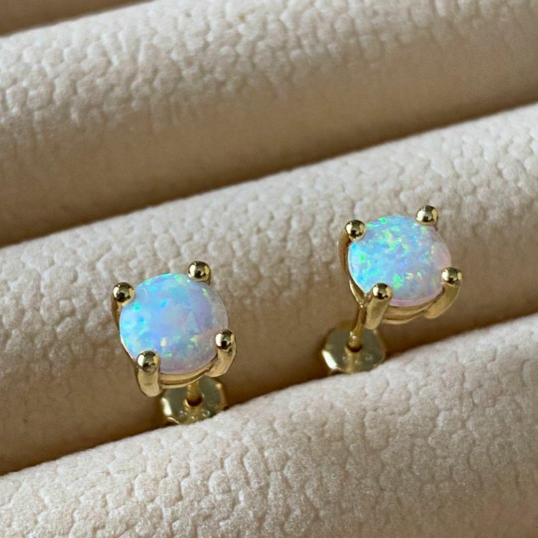  natural stone accessory opal earrings silver 925 18K gold color stone opal 