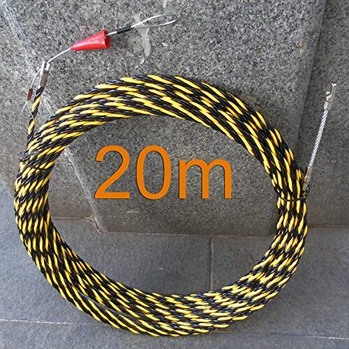 ロッド径 5.5mm 長さ20m 通線ワイヤー 配線 入線ワイヤー 通線工具 20mイエロー+ブラック三本線ツイストタイプ 20m_画像2