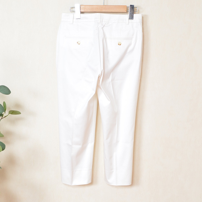  new goods *3L W73. large size lining attaching cropped pants lady's bottoms beautiful . stretch spring summer / white / mail service possible /4958143