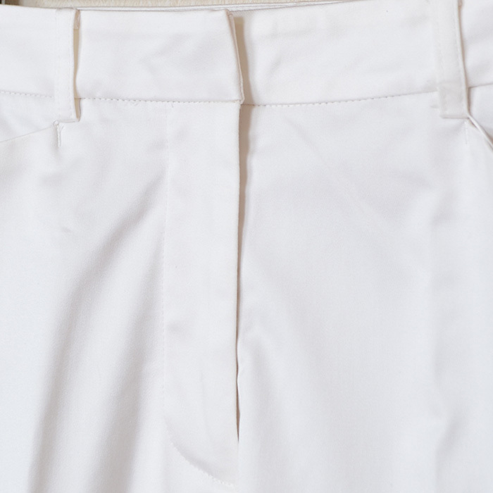  новый товар *4L W76. большой размер подкладка имеется укороченные брюки женский низ красивый . стрейч весна лето / белый / почтовая доставка возможно /4958143