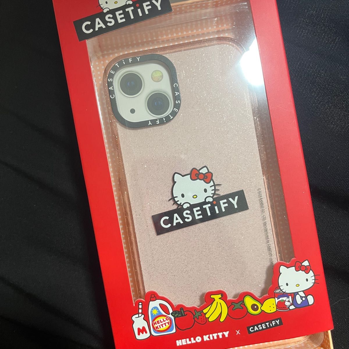CASETIFY ハローキティ　ピンク　ラメ　iphone13