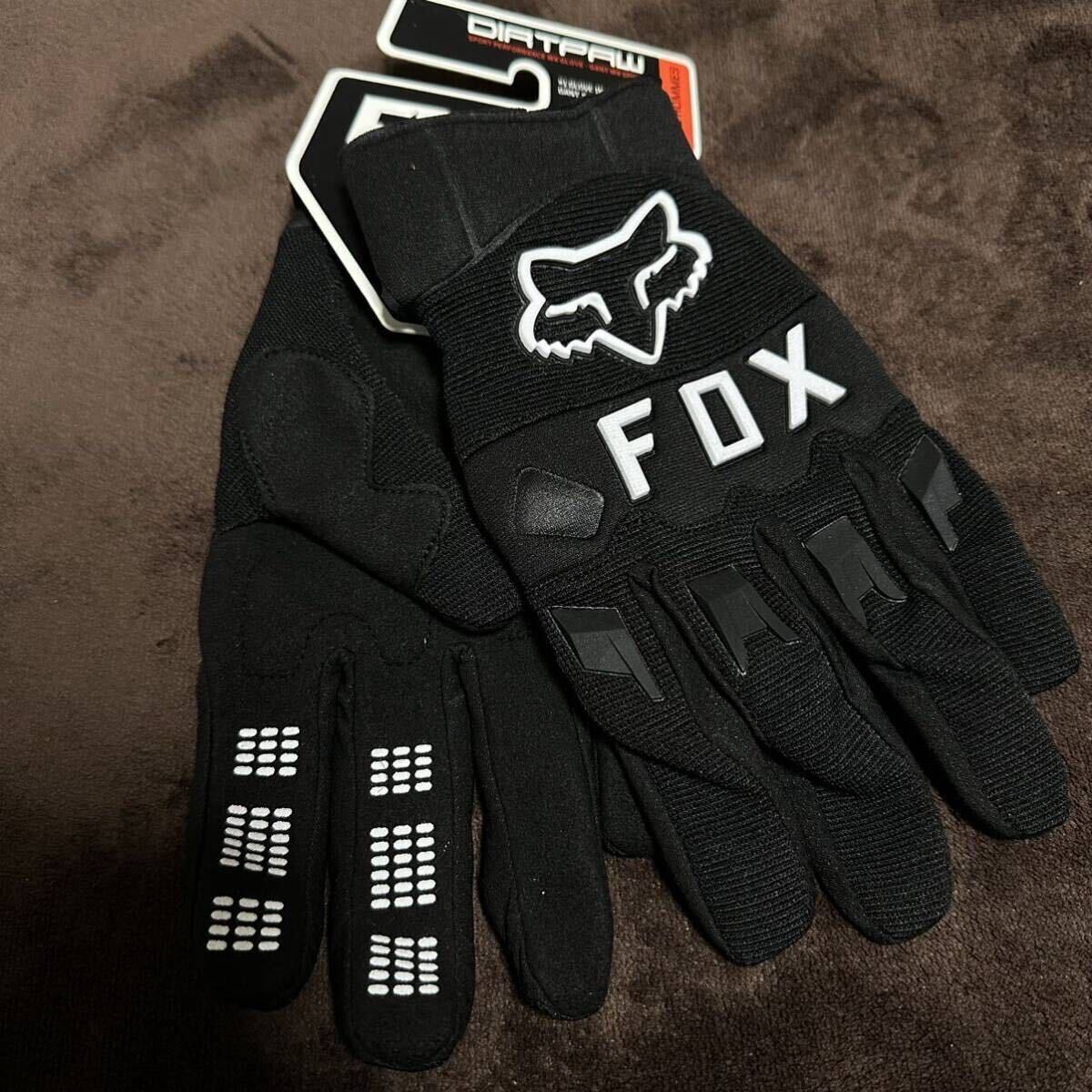 新23年　黒 L FOX RACING フォックス グローブ手袋 ダートパウ バイク モトクロス オフロード MX 防護手袋 防風 レーシング MTB_画像1