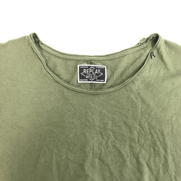 REPLAY/リプレイ★半袖Tシャツ/カットソー【メンズM程度/khaki/カーキ】カジュアル/Tops/Shirts◆BH682_画像4