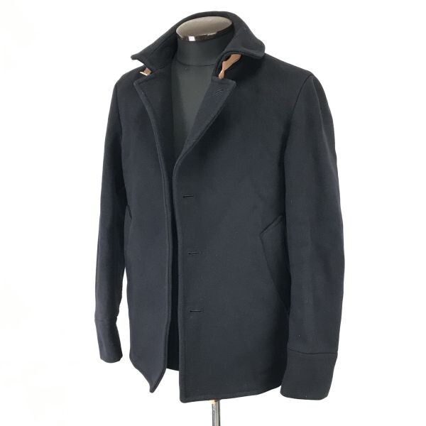 ボタンなし特価☆エディフィス/EDIFICE☆裏地キュプラ/100％ウールコート【44/メンズS/紺/navy】Coat/Jacket/Jumper◇zBH623